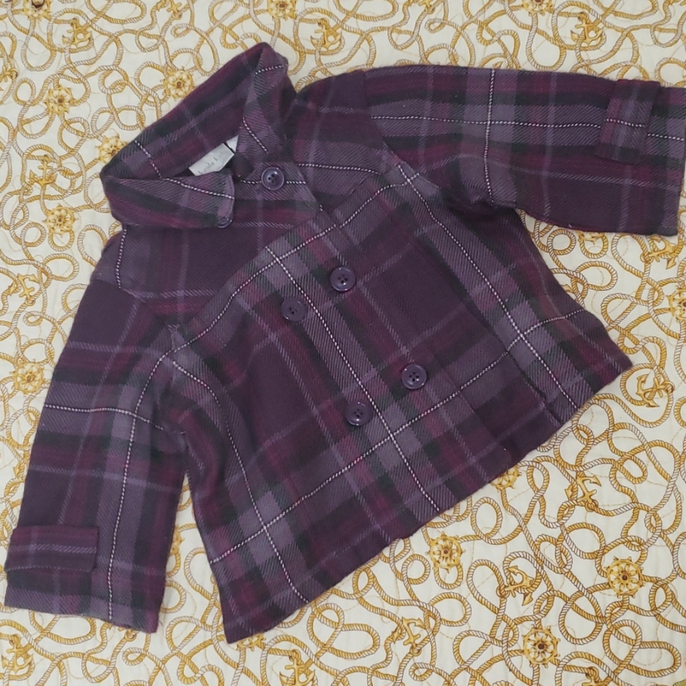 👶 Koala Kids Baby Purple plaid blazer.